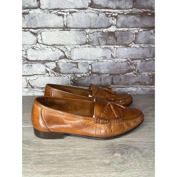 Hanover Brown Leather Kiltie Tassel VTG Loafers Dress Shoes Men Sz 10.5M US/44EU main image 16